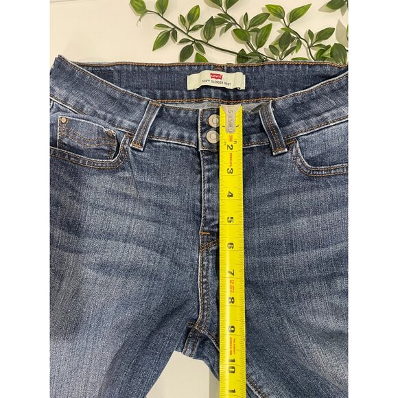Levis 526 Slender Bootcut Jeans 6M Womens Mid-Rise Dark Wash Stretch Denim - Picture 10 of 12